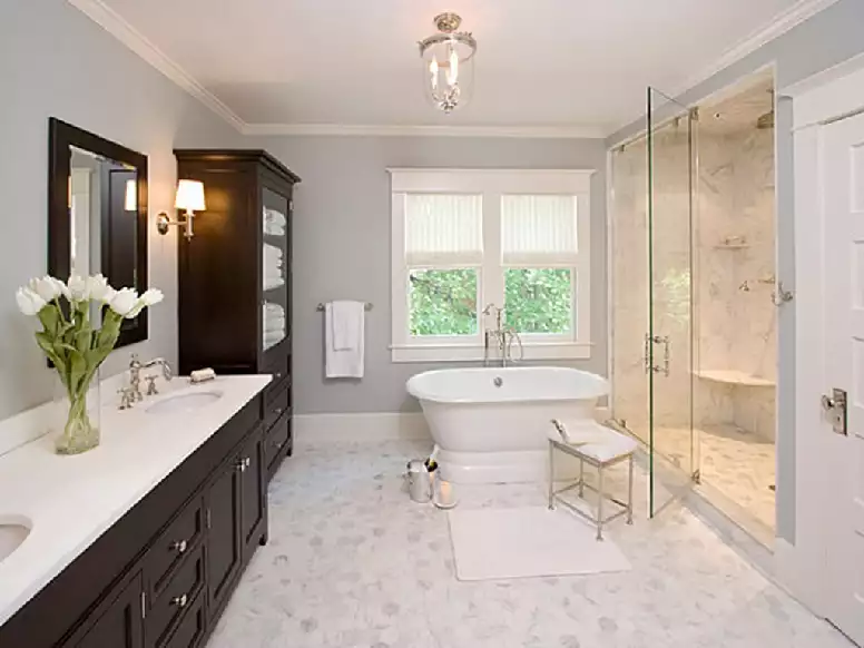 Picture of a completed bathroom remodel/renovation 